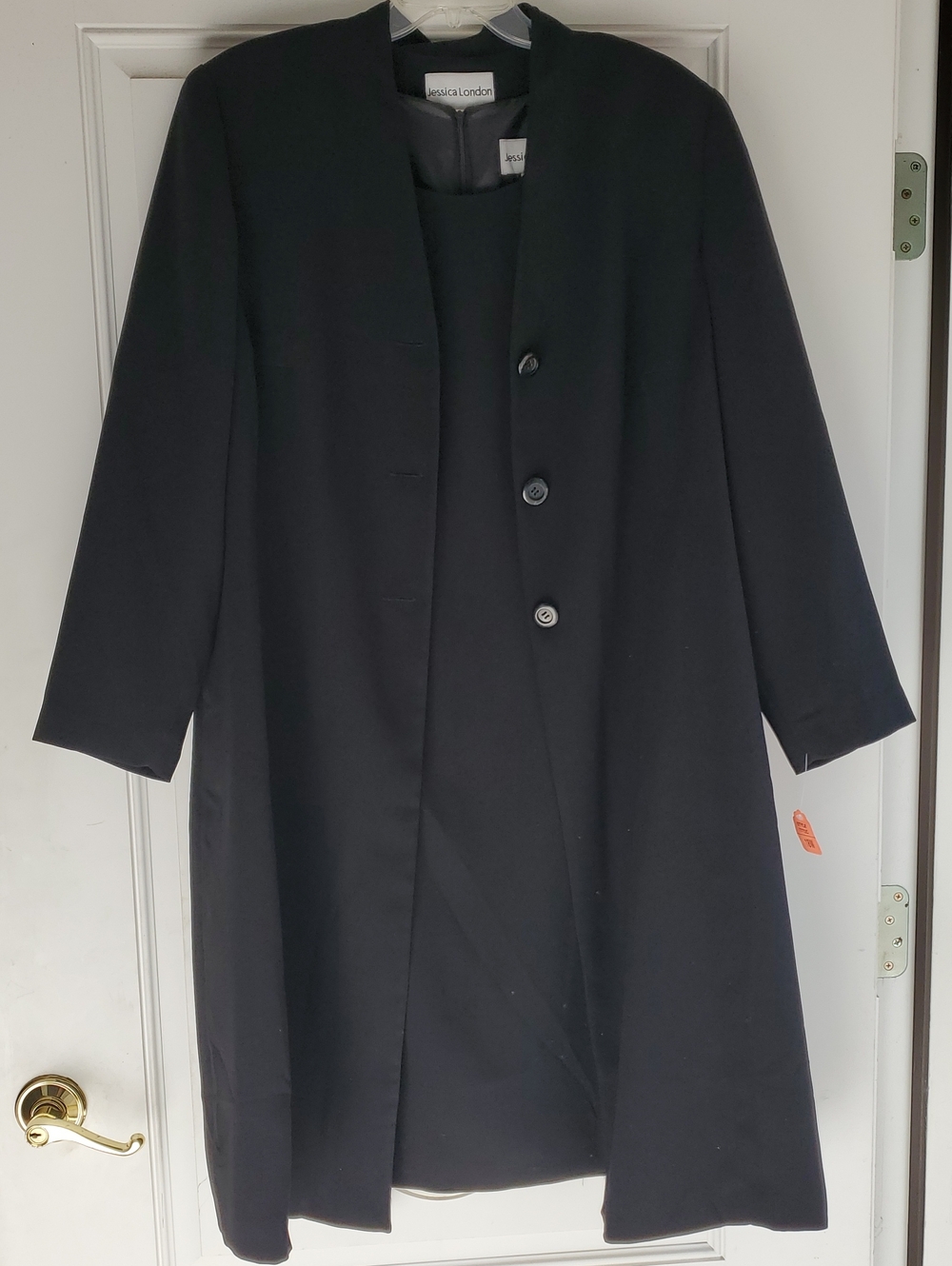 2 Piece Set Dress And Jacket Size 18W Black Funeral
